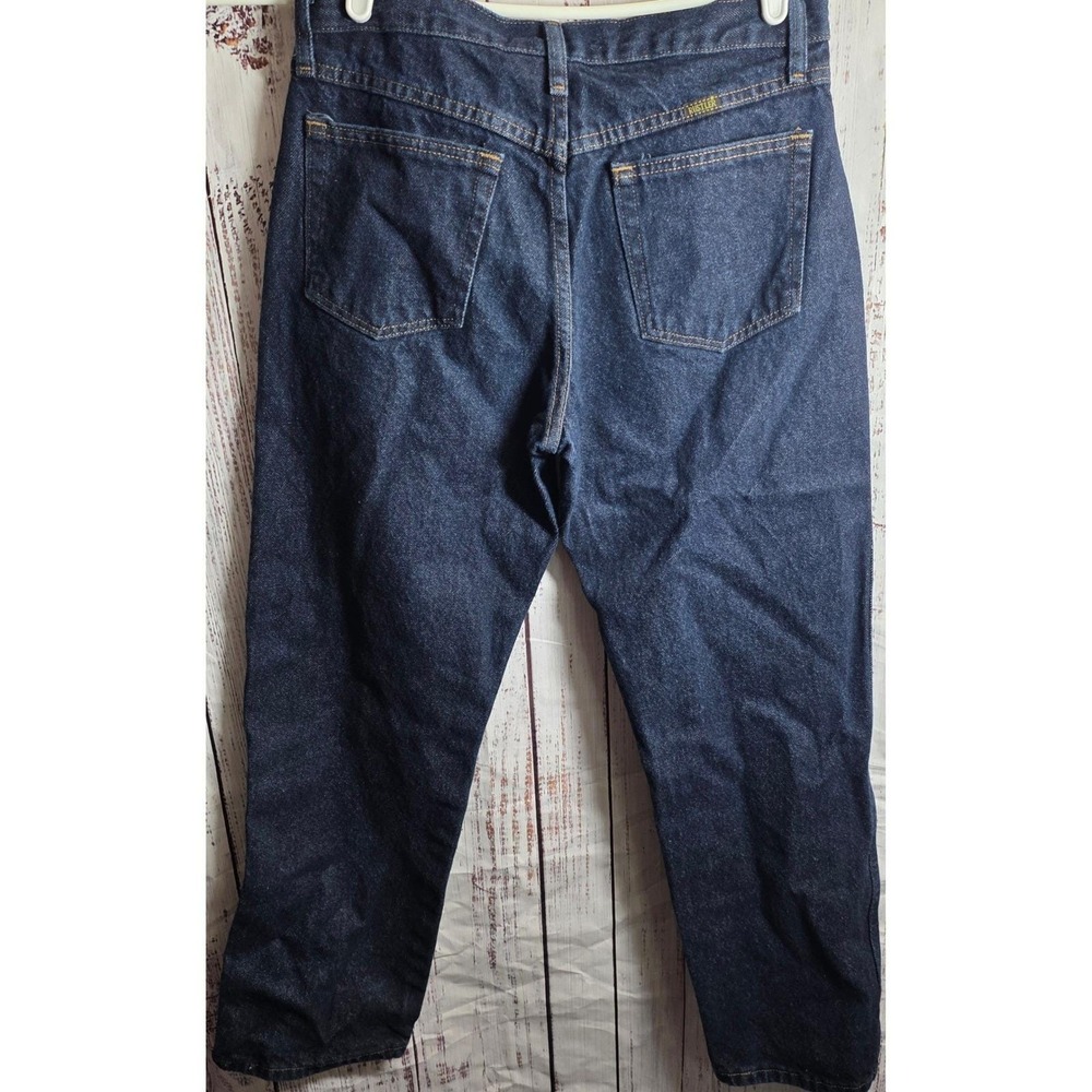 Vtg Rustler Regular Fit Straight Leg‎ Jeans 30x30 Cotton Dark Denim RN 130273
